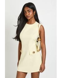 Boohoo - Petite Tailored A-Line Mini Dress - Lyst