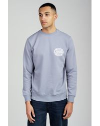 Tokyo Laundry - Printed Brushed Back Fleece Crew Neck Sweatshirt - Lyst