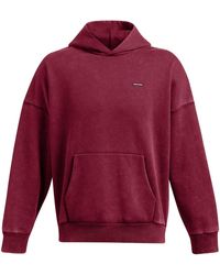 Under Armour - Icon Hooded Neck Long Sleeve Drop Shoulder Top - Lyst