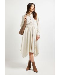 Wallis - Stripe Belted Shirt Dress - Lyst
