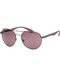 Calvin Klein - Lensed Matte Gunmetal Framed Sunglasses - Lyst