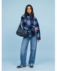Urban Bliss - Check Fleece Jacket - Lyst