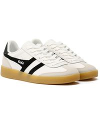Gola - Viper Leder Damen Weiße Turnschuhe - Lyst