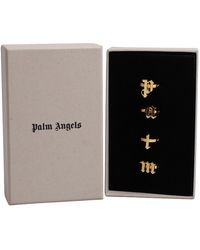 Palm Angels - Set Of 4 Rings With Logo Letters Pmoc015E23Mat0017676 - Lyst
