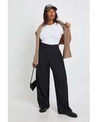 Boohoo - Plus Woven Tailored Barrel Leg Trouser - Lyst