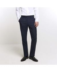 River Island - Suit Trousers Slim Fit Twill - Lyst
