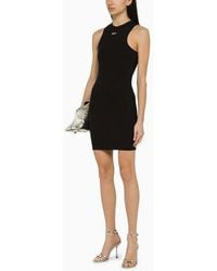 Off-White c/o Virgil Abloh - Ribbed Stretch Mini Dress With Scoop Neckline - Lyst