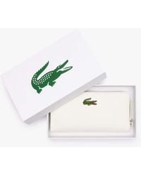 Lacoste - Large Zipped Crocodile Billfold Purse - Lyst