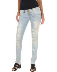 Met - Long Denim Pants Worn And Torn Effect 10Db50130 - Lyst