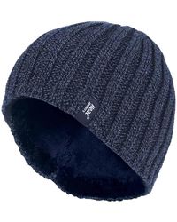 Heat Holders - Fleece Lined Ribbed Winter Hat - Lyst