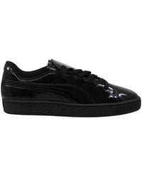 PUMA - Basket Crush Patent Leather Low Lace Up Trainers - Lyst