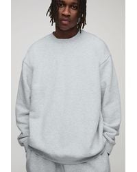 BoohooMAN - Tall Basic Oversized Crew Neck Sweatshirt - Lyst