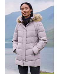 Mountain Warehouse - 'Isla Ii' Down Jacket Water Resistant Faux Fur Hood Warm Winter Coat - Lyst