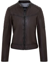 Infinity Leather - Retro Quilted Biker Jacket - Lyst