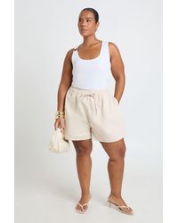 Boohoo - Plus Chambray Boxy Flippy Short - Lyst