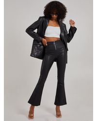 Pink Vanilla - Pu Wide Leg Trousers - Lyst
