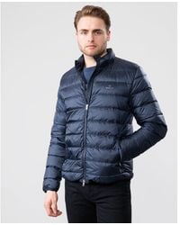 GANT - Men's Light Down Jacket In Blue - Lyst