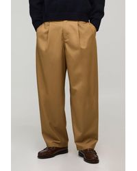 BoohooMAN - Balloon Fit Pleat Front Smart Trousers - Lyst
