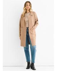 Gini London - Wool Mix Longline Edge To Cardigan - Lyst