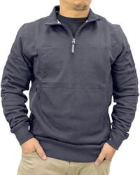Weekend Offender - Double Grove Sweatshirt Pullover Funnel Neck Casual Cotton - Lyst