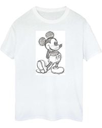 Disney - Mickey Mouse Sketch Cotton T-Shirt - Lyst