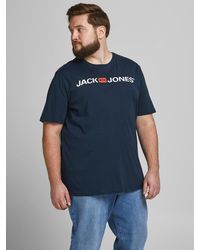 Jack & Jones - T-Shirt, King Size Short Sleeve Crew Neck - Lyst