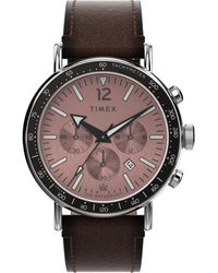 Timex - Standard Chrono Watch Tw2W47300 Leather (Archived) - Lyst