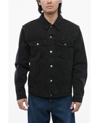 Off-White c/o Virgil Abloh - Embroidered Varisty Denim Jacket - Lyst