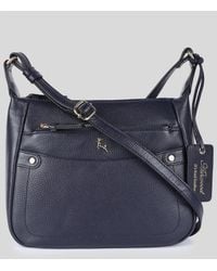Ashwood Leather - 'Classico Napoli' Real Top Zip Crossbody Bag - Lyst
