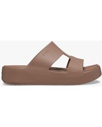 Crocs™ - Getaway Platform Sliders Latte - Lyst
