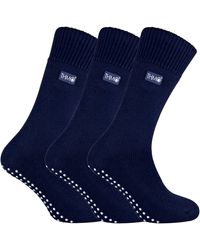 THMO - 3 Pairs Fleece Lined Slipper Socks With Grippers - Lyst