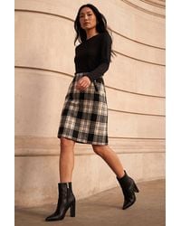 Roman - Brushed Check Skirt - Lyst