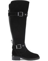 Kurt Geiger - Suede Dome Stud Riding Boots - Lyst
