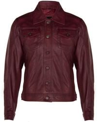 Infinity Leather - Trucker Slim Fit Shirt Jacket - Lyst