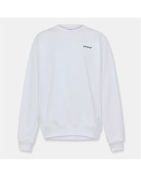 Off-White c/o Virgil Abloh - Off Skate Left Chest Logo Crew Neck Long Sleeve Sweatshirt - Lyst