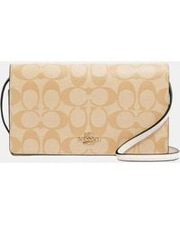 COACH - Signature Anna Foldover Clutch Crossbody Bag - Lyst