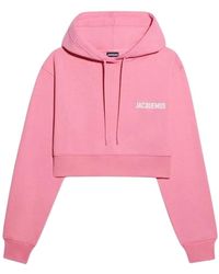Jacquemus - Le Sweatshirt Court Cropper Hoodie Cotton - Lyst