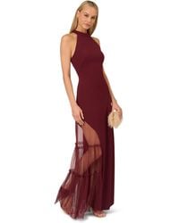 Adrianna Papell - Knit Crepe Halter Gown - Lyst