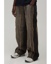 BoohooMAN - Baggy Rigid Frayed Edge Jeans - Lyst