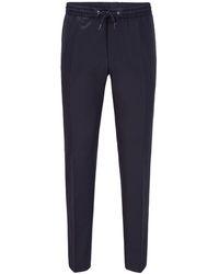 BOSS - Banks Solid Patterned Slim Trousers - Lyst