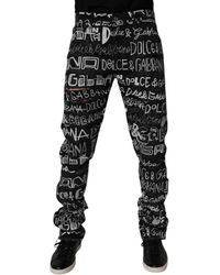 Dolce & Gabbana - Dolce Gabbana Graffiti Spijkerbroek - Lyst