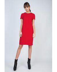 Conquista - Short Sleeve Dress With Panel Detail - Lyst