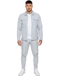 Enzo - Herren Cargo Shacket Trainingsanzug Set - Lyst