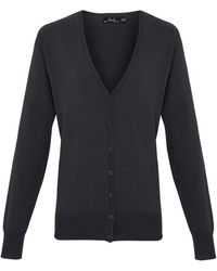 PREMIER - Ladies Cotton Acrylic V Neck Cardigan - Lyst