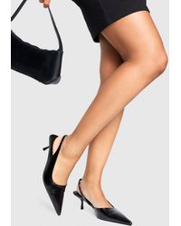 Boohoo - Kitten Heel Slingback Court Shoes - Lyst