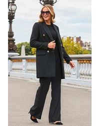 Sosandar - Wool Mix Double Breasted Coat - Lyst