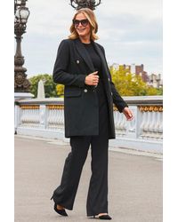 Sosandar - Wool Mix Double Breasted Coat - Lyst