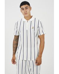 Brave Soul - Polo Shirt With Quarter Zip - Lyst