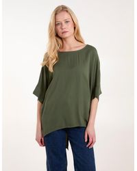 Blue Vanilla - Button Back Viscose Top - Lyst