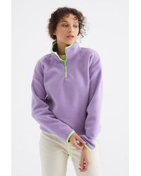 TOMMY LIFE - Oversized Plush Half-Zip Sweatshirt - Lyst